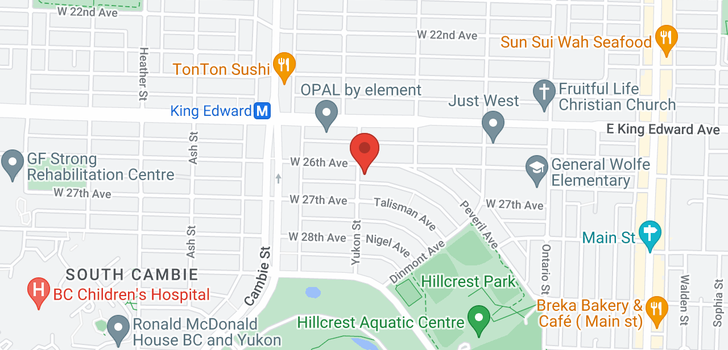 map of 396 W 26TH AVENUE